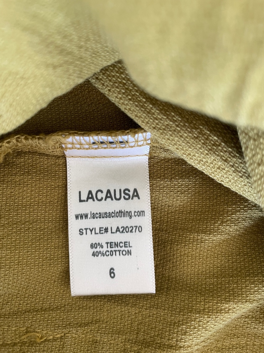 Lacausa Relaxed Wide Leg Trouser Pant Crop Size 6 - Mustard - Picture 13 of 15